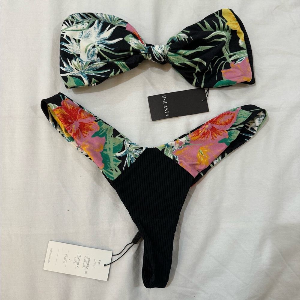 NOT FOR SALE . NWT Indah Cabo Top & Cortez Bottoms in Color Tropical/Black